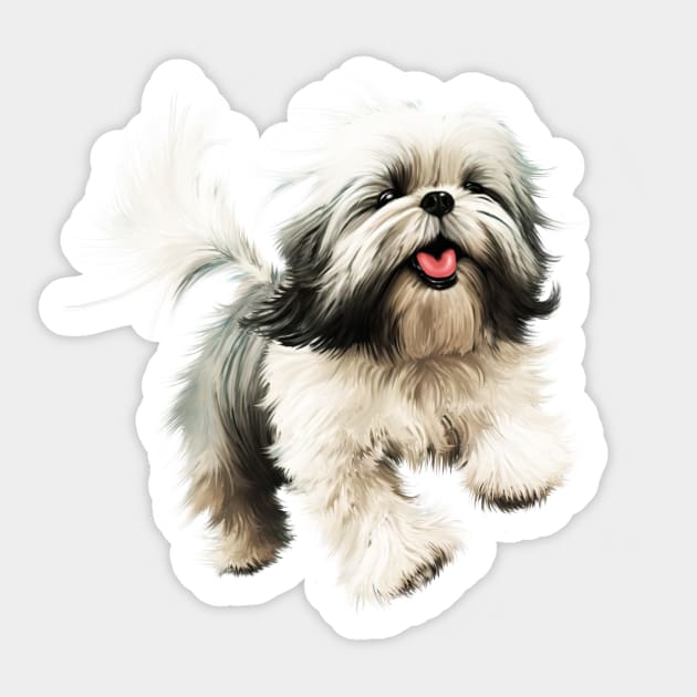 Happy Shih Tzu Dog Sticker by dukito